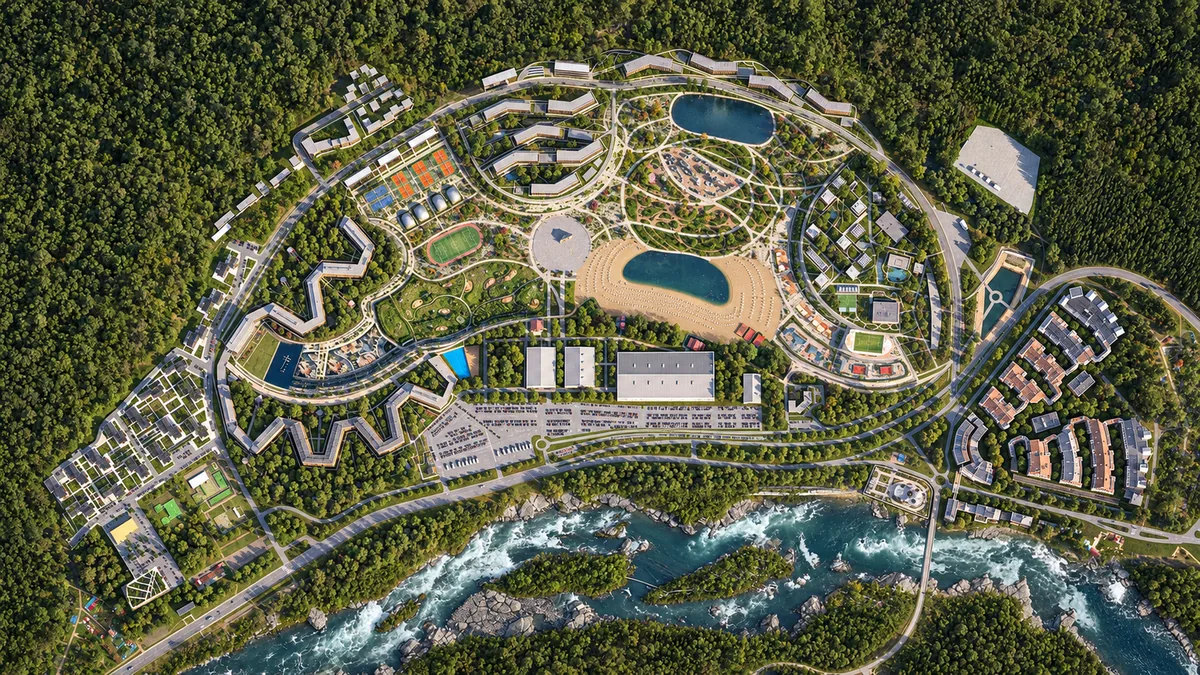 Генплан курортного района сверху